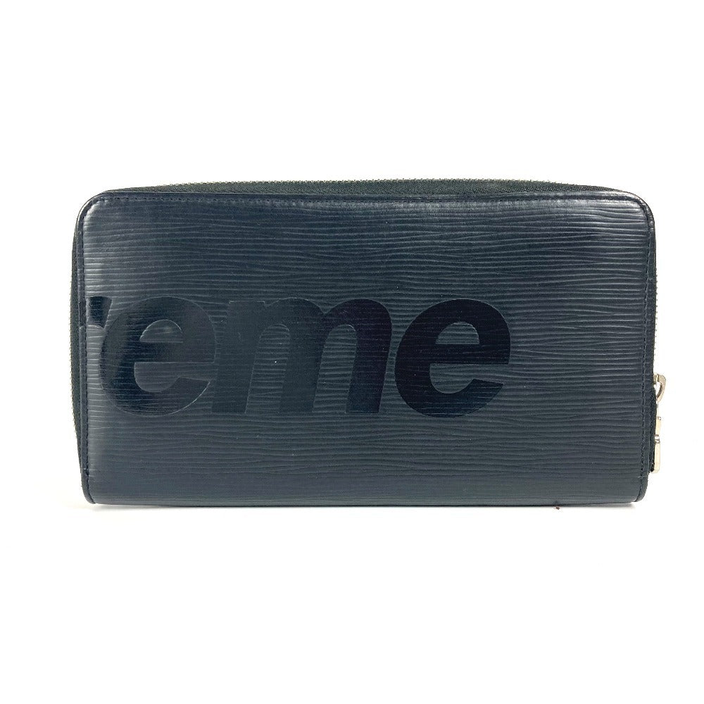 LOUIS VUITTON Long Wallet Purse M67723 Epi Leather black Epi Supreme collaboration Zippy Organizer mens Used Authentic