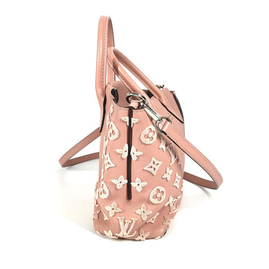 LOUIS VUITTON Tote Bag M94639 , Veau Cashmere Leather pink monogram velour Tote W BB Women Used Authentic