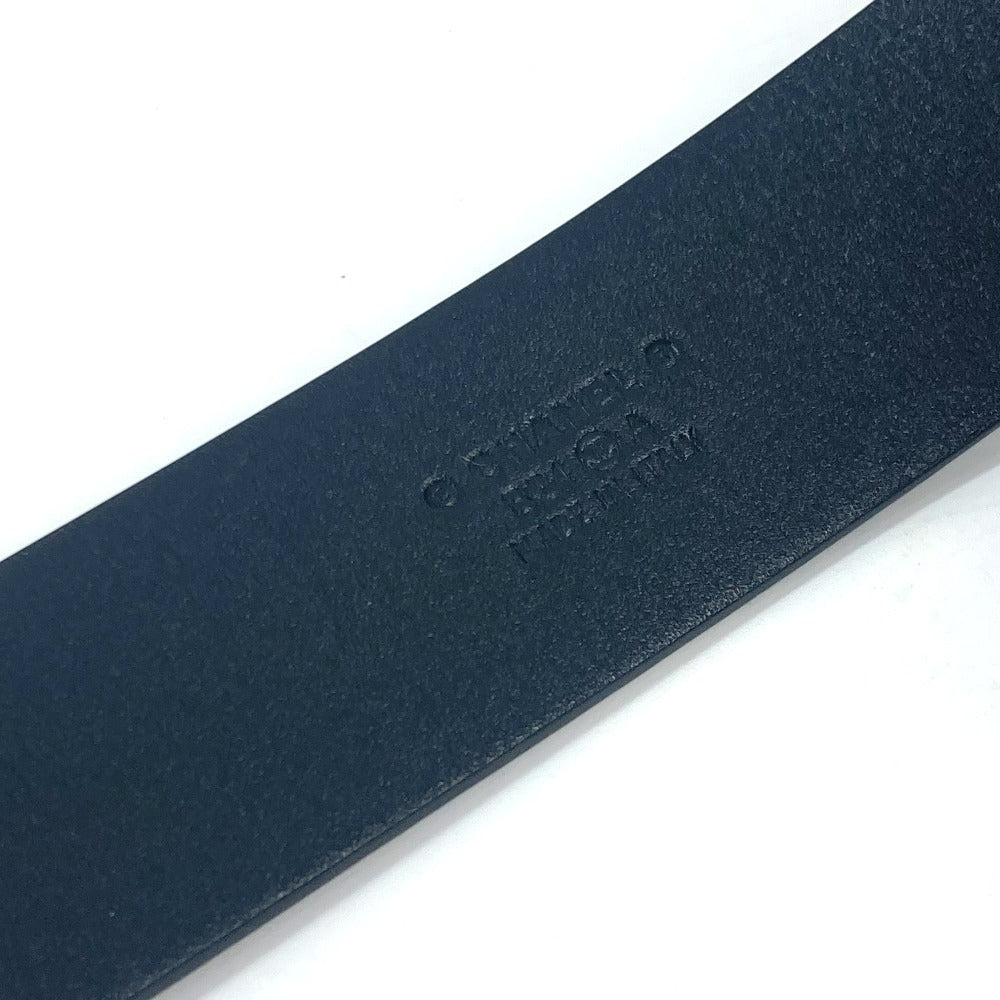 CHANEL belt leather black B24A CC COCO Mark Round Women 70 Used Authentic