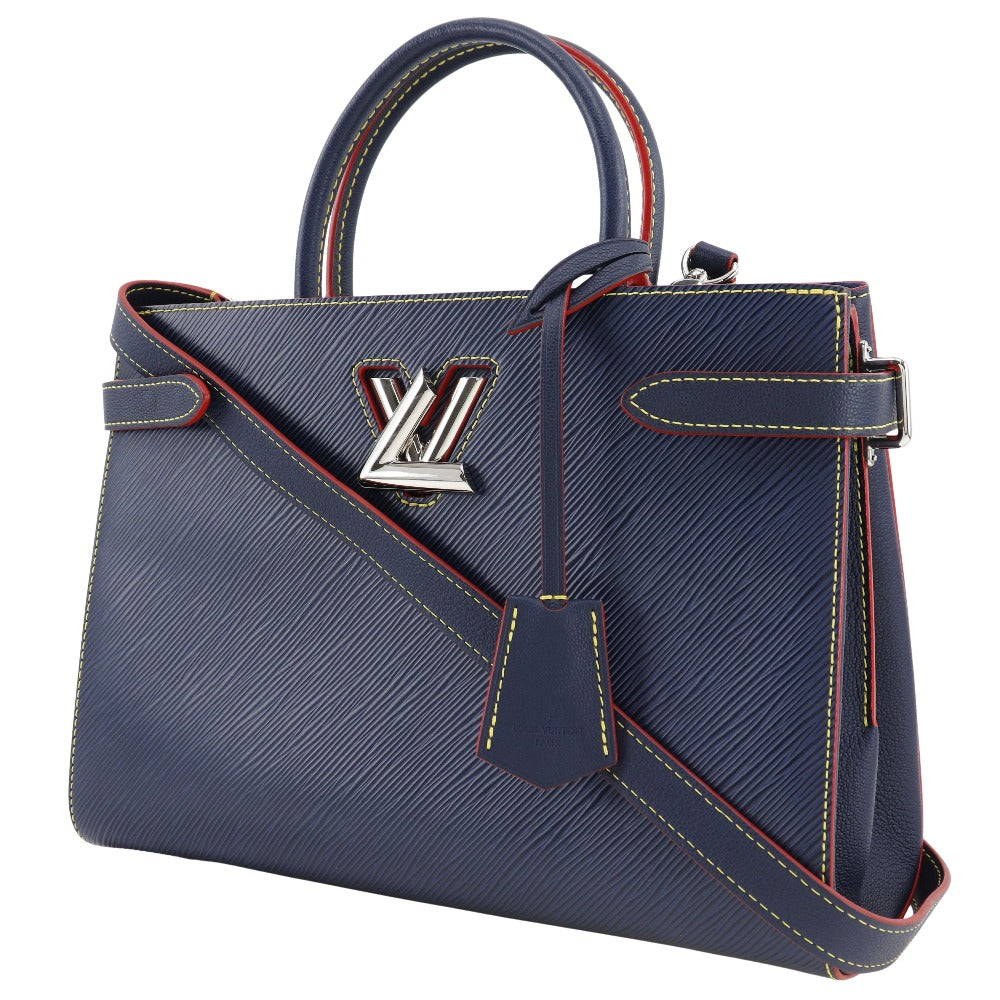 LOUIS VUITTON Handbag M54980 Epi Leather blue 2WAYShoulder Twist tote Women Used Authentic