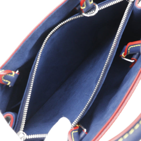 LOUIS VUITTON Handbag M54980 Epi Leather blue 2WAYShoulder Twist tote Women Used Authentic