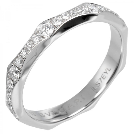 BVLGARI Ring Pt950Platinum, Diamond Silver Infinito Wedding 53