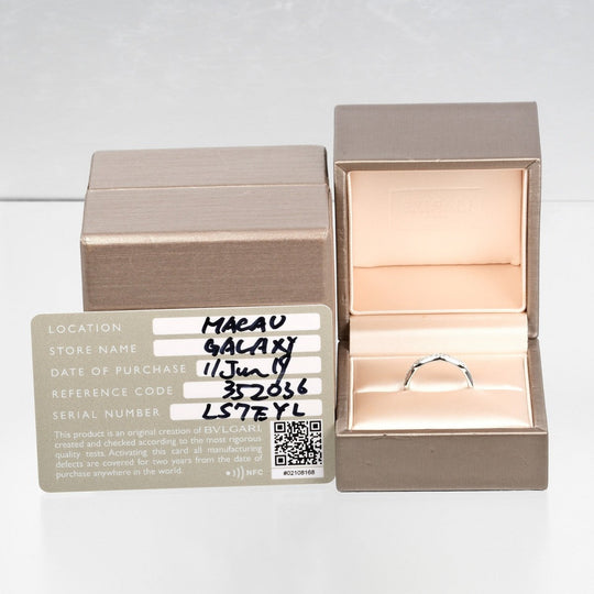 BVLGARI Ring Pt950Platinum, Diamond Silver Infinito Wedding 53