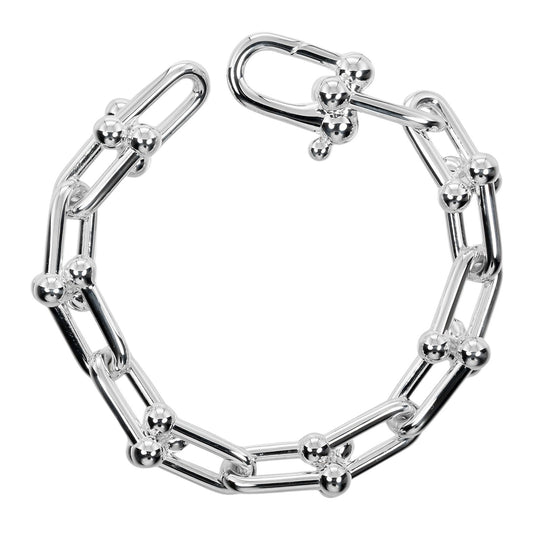 TIFFANY&Co. bracelet Silver925 Silver Circumference of Wristaround6.3" hardware large link Women Used Authentic