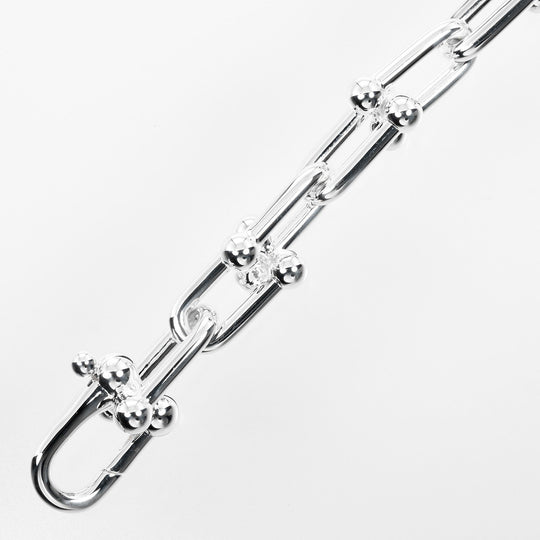 TIFFANY&Co. bracelet Silver925 Silver Circumference of Wristaround6.3" hardware large link Women Used Authentic