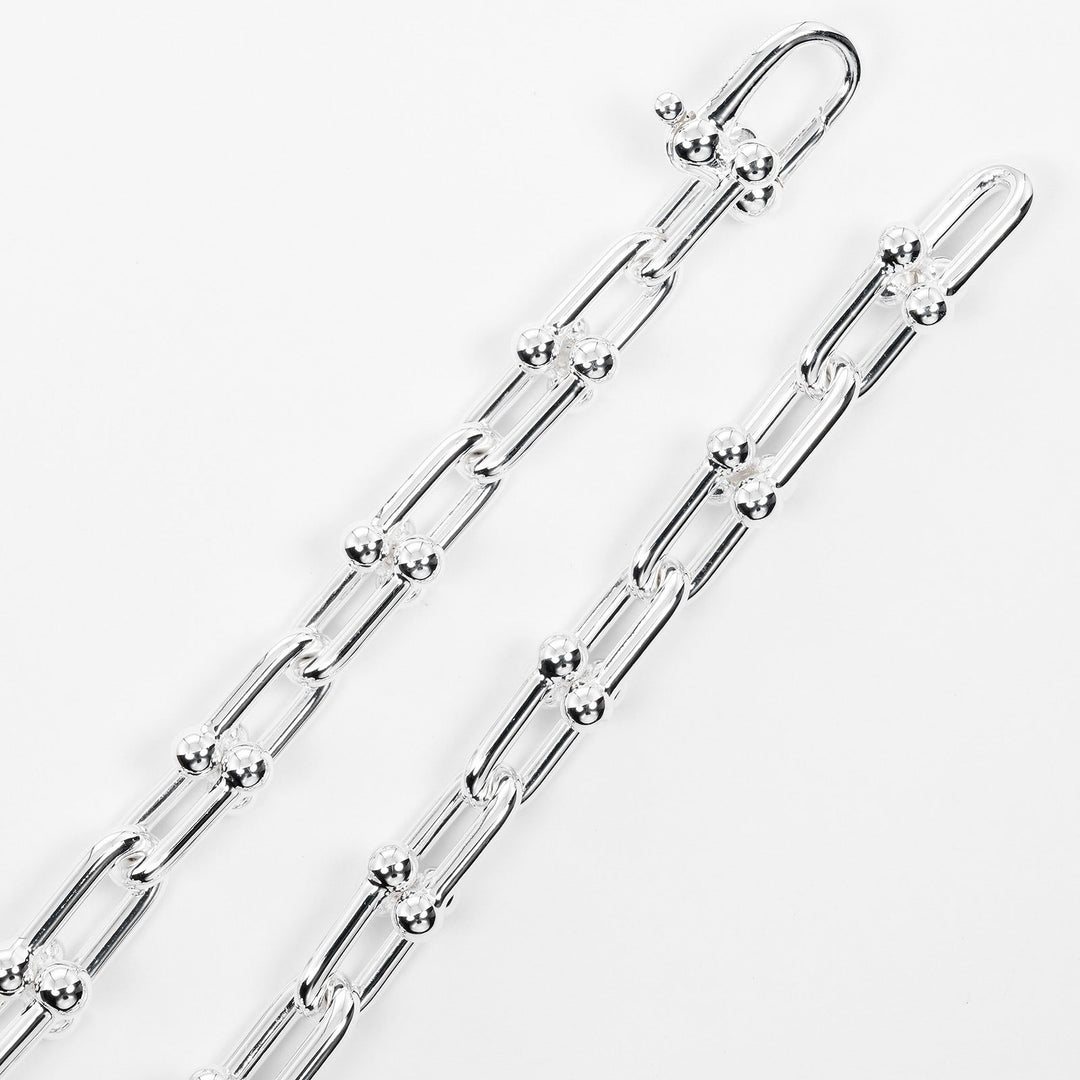 TIFFANY&Co. Necklace Silver925 Silver Hardware Graduated Link Women Used Authentic