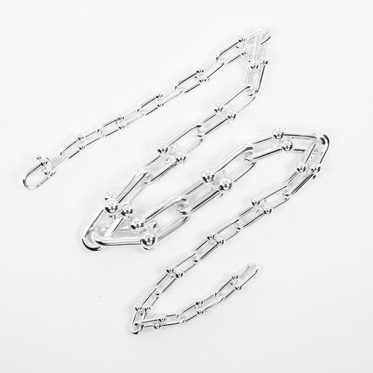 TIFFANY&Co. Necklace Silver925 Silver Hardware Graduated Link Women Used Authentic