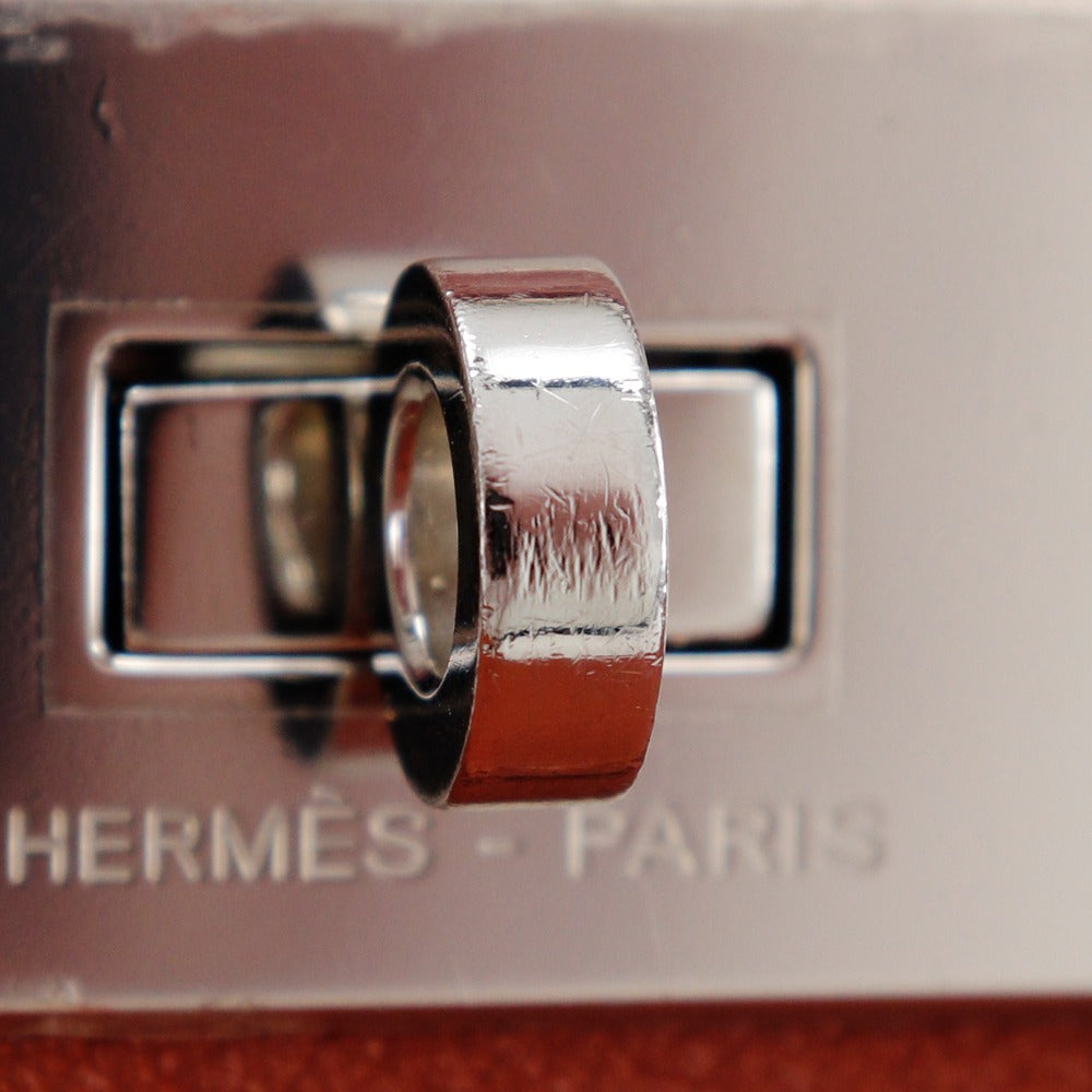 HERMES Handbag leather Red tea 2WAYShoulder Toolbox 26 Women Used Authentic