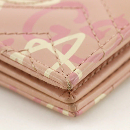 GUCCI Bifold Wallet 449421 leather pink Card Case GG ghost Compact wallet Women Used Authentic