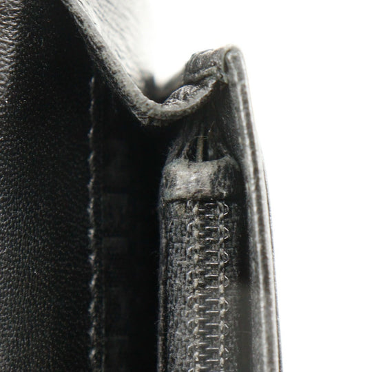 CHANEL Long Wallet Purse Calfskin black COCO Mark NO5 icon Women Used Authentic