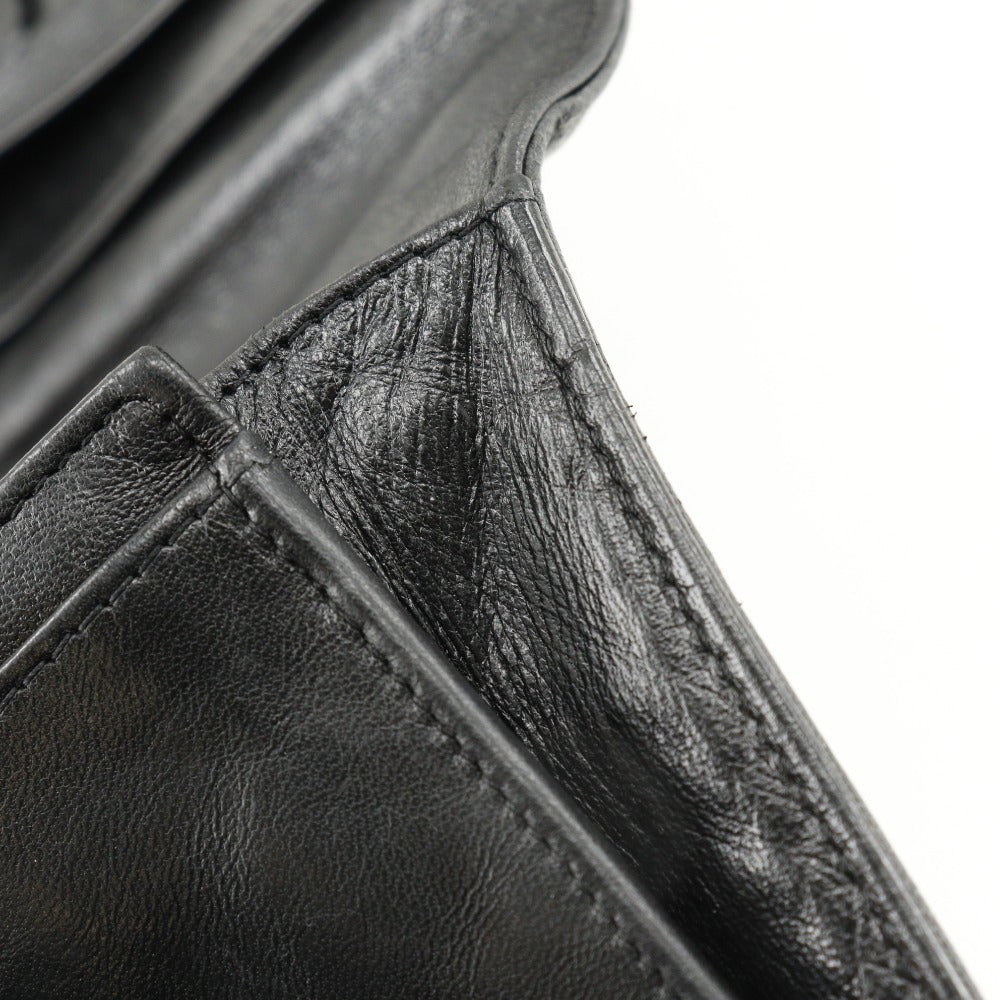 CHANEL Long Wallet Purse Calfskin black COCO Mark NO5 icon Women Used Authentic