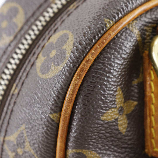 LOUIS VUITTON Handbag M40026 Monogram canvas Brown Manhattan PM Women Used Authentic