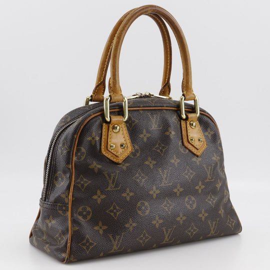 LOUIS VUITTON Handbag M40026 Monogram canvas Brown Manhattan PM Women Used Authentic