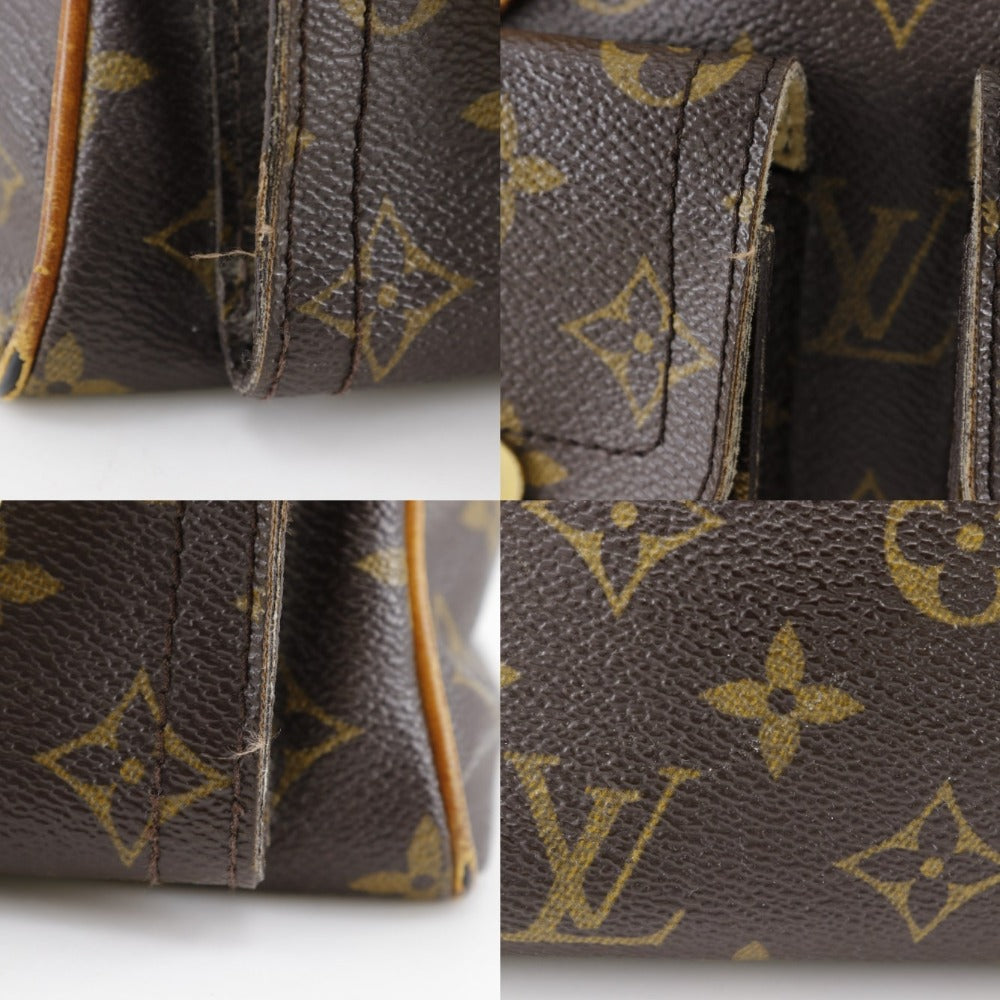 LOUIS VUITTON Handbag M40026 Monogram canvas Brown Manhattan PM Women Used Authentic