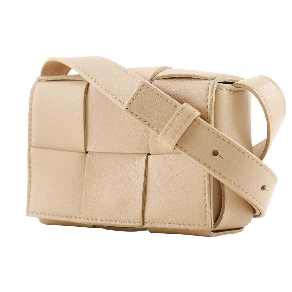 BOTTEGAVENETA Shoulder Bag 666688 VMAY1 lambskin beige INTRECCIATO candy cassette unisex(Unisex) Used Authentic