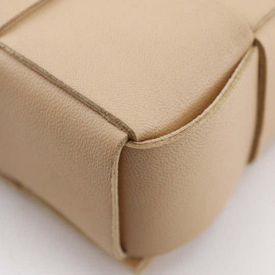 BOTTEGAVENETA Shoulder Bag 666688 VMAY1 lambskin beige INTRECCIATO candy cassette unisex(Unisex) Used Authentic