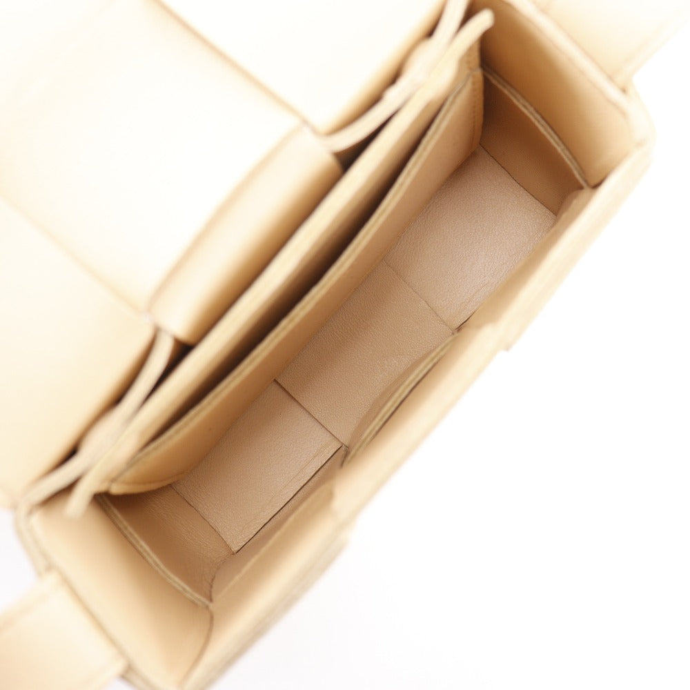 BOTTEGAVENETA Shoulder Bag 666688 VMAY1 lambskin beige INTRECCIATO candy cassette unisex(Unisex) Used Authentic