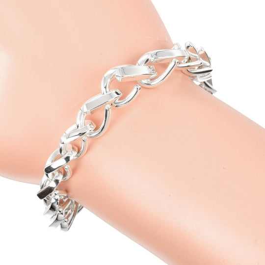 TIFFANY&Co. bracelet Silver925 Silver Length 7.1" Forge Medium Link Women Used Authentic