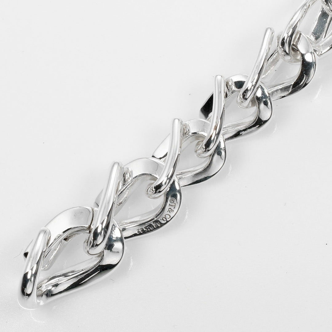 TIFFANY&Co. bracelet Silver925 Silver Length 7.1" Forge Medium Link Women Used Authentic