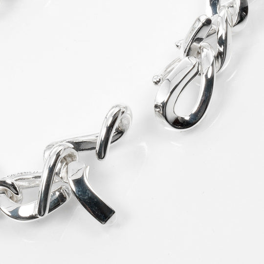 TIFFANY&Co. bracelet Silver925 Silver Length 7.1" Forge Medium Link Women Used Authentic