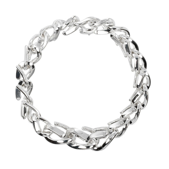 TIFFANY&Co. bracelet Silver925 Silver Circumference of Wrist6.7" Forge Medium Link Women Used Authentic