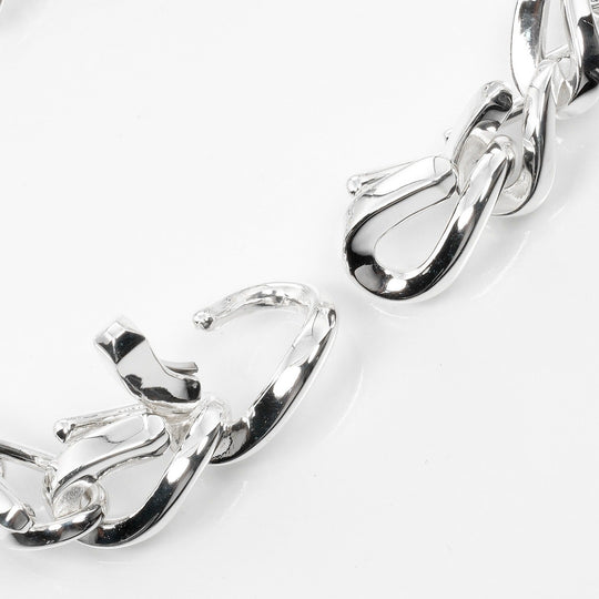 TIFFANY&Co. bracelet Silver925 Silver Circumference of Wrist6.6" Forge Medium Link Women Used Authentic