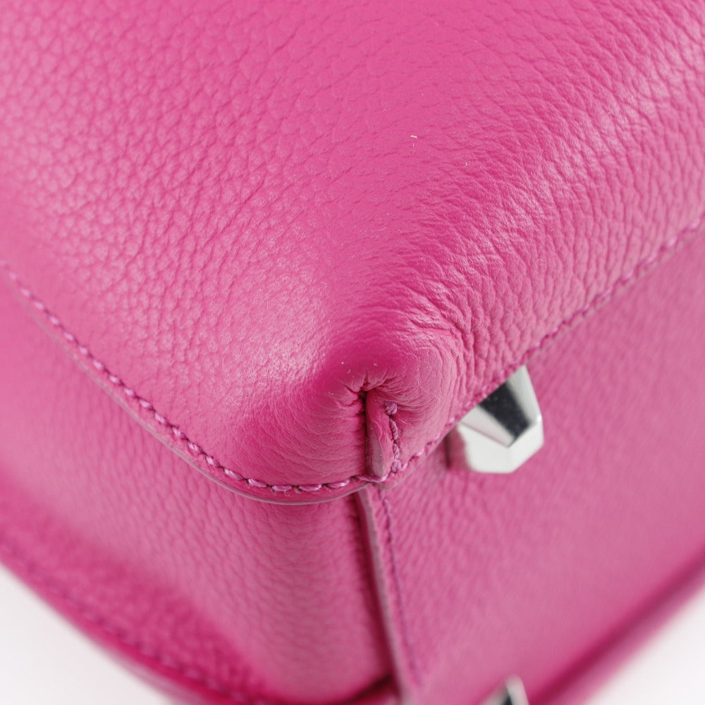 MCM Handbag MWT 6SMA04 PU001 leather pink 2WAYShoulder mirror Women Used Authentic