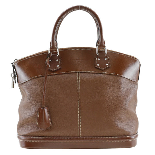 LOUIS VUITTON Handbag M91889 Goatskin Brown Suhari LockitMM Women Used Authentic