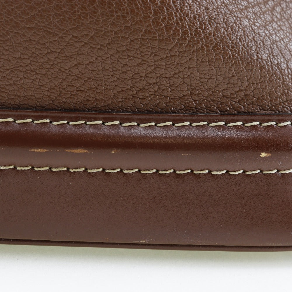 LOUIS VUITTON Handbag M91889 Goatskin Brown Suhari LockitMM Women Used Authentic