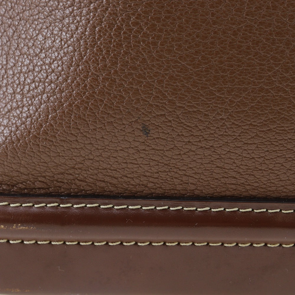 LOUIS VUITTON Handbag M91889 Goatskin Brown Suhari LockitMM Women Used Authentic