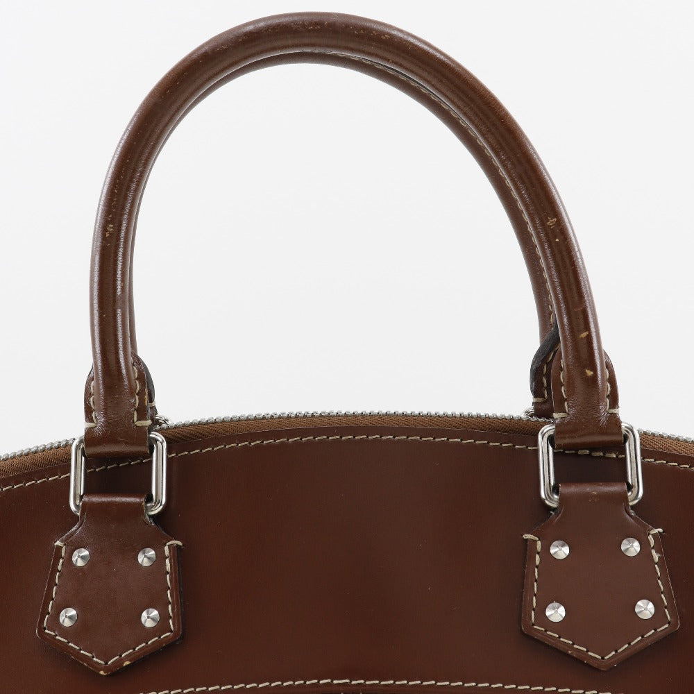 LOUIS VUITTON Handbag M91889 Goatskin Brown Suhari LockitMM Women Used Authentic