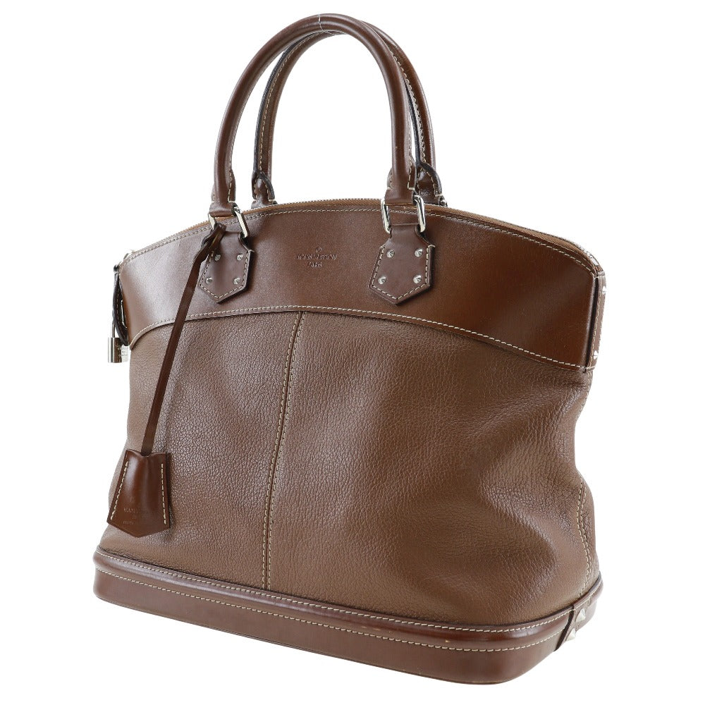 LOUIS VUITTON Handbag M91889 Goatskin Brown Suhari LockitMM Women Used Authentic