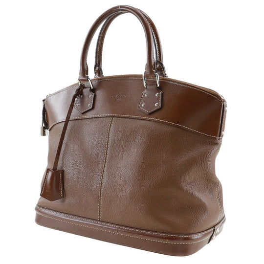 LOUIS VUITTON Handbag M91889 Goatskin Brown Suhari LockitMM Women Used Authentic