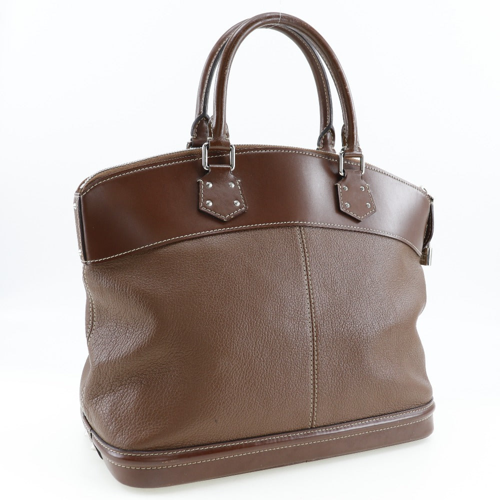LOUIS VUITTON Handbag M91889 Goatskin Brown Suhari LockitMM Women Used Authentic