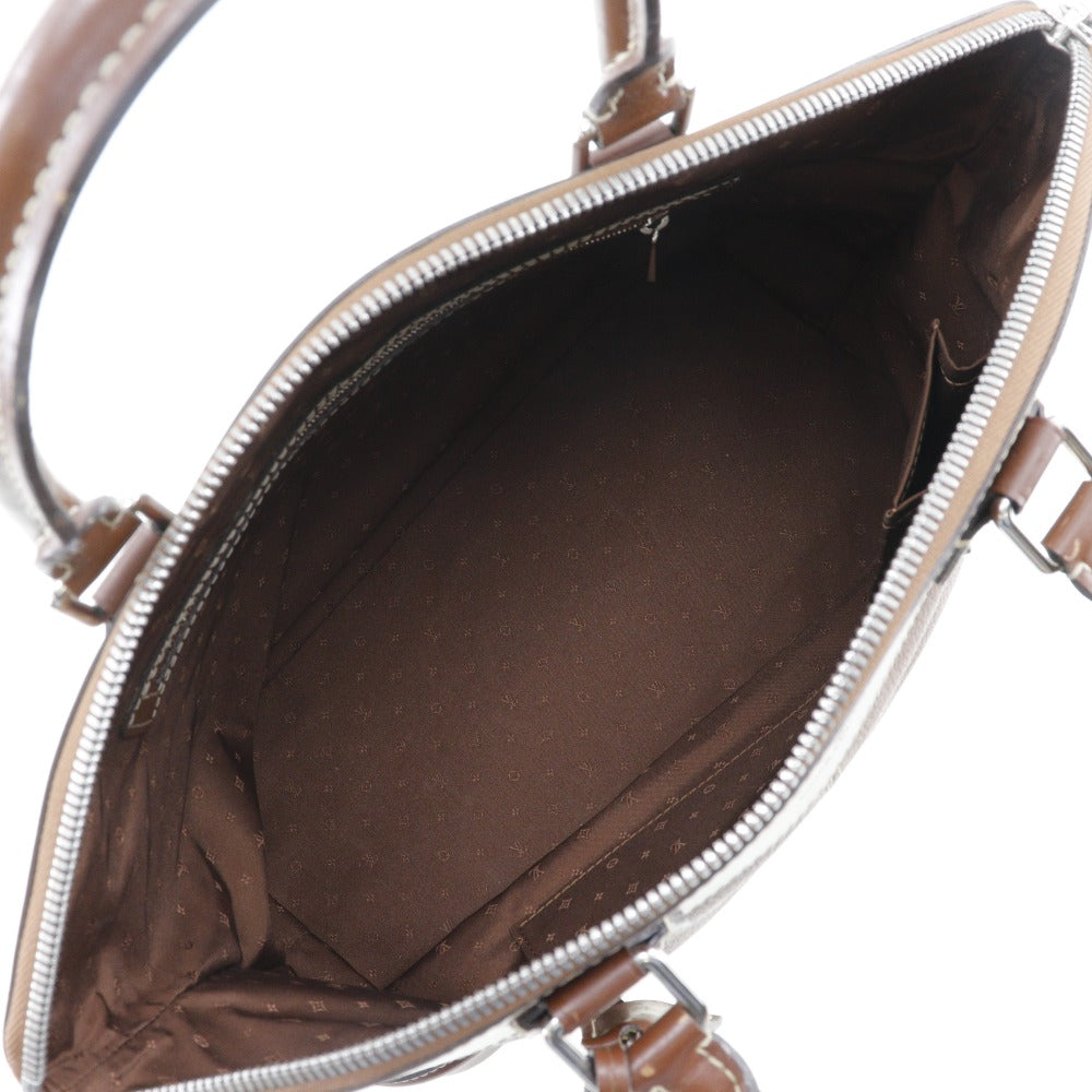 LOUIS VUITTON Handbag M91889 Goatskin Brown Suhari LockitMM Women Used Authentic