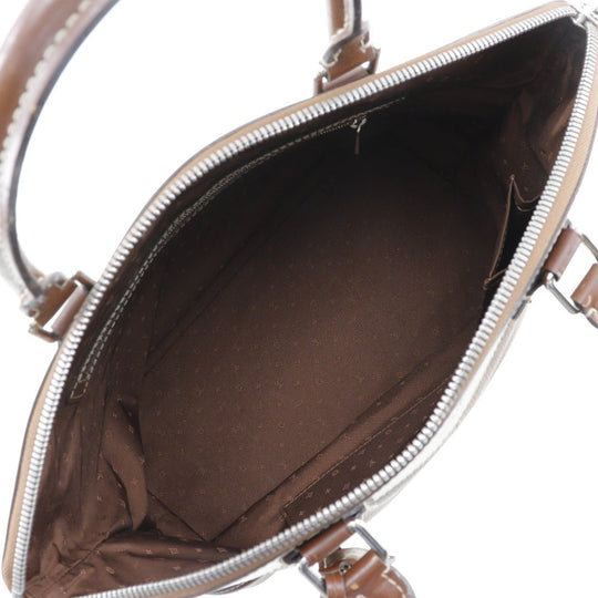 LOUIS VUITTON Handbag M91889 Goatskin Brown Suhari LockitMM Women Used Authentic