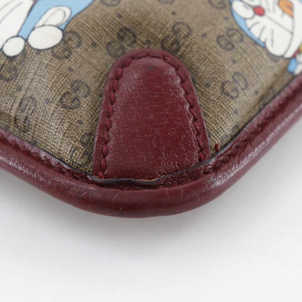 GUCCI Waist bag 647817 GG Supreme Canvas Brown Sling bag Doraemon collaboration Women Used Authentic