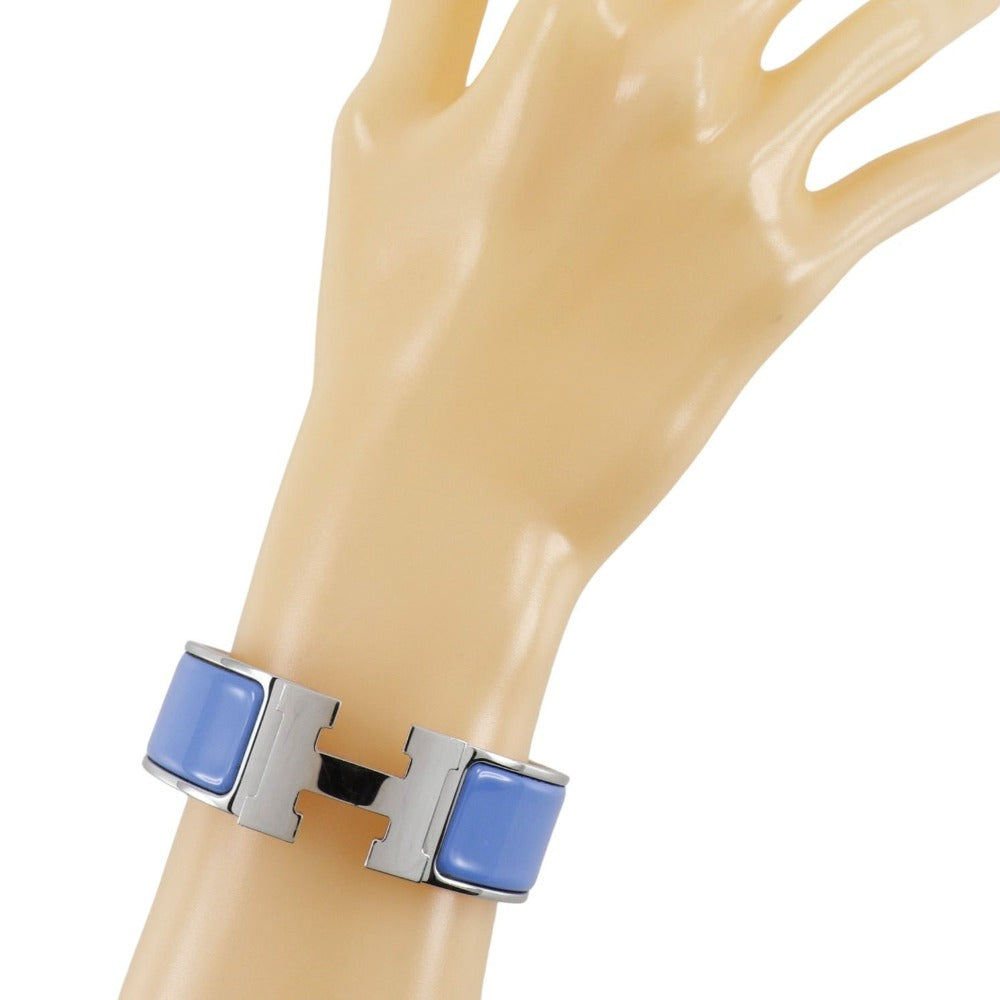 HERMES Bangle metallic blue H bangle clicclacGM
