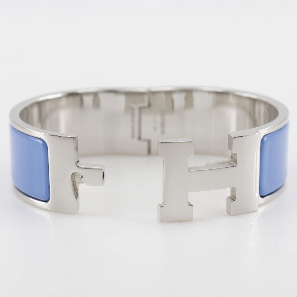 HERMES Bangle metallic blue H bangle clicclacGM