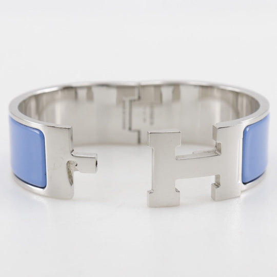 HERMES Bangle metallic blue H bangle clicclacGM