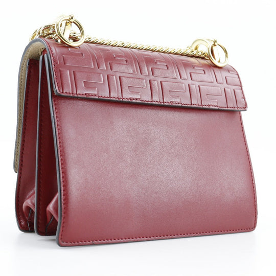 FENDI Shoulder Bag 8M0381 A417 Calfskin Red Mini canai Women Used Authentic
