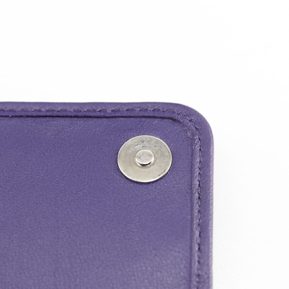 PRADA Shoulder Bag 1DH044 leather purple 2-way clutch Chain wallet Women Used Authentic