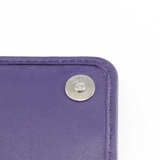 PRADA Shoulder Bag 1DH044 leather purple 2-way clutch Chain wallet Women Used Authentic