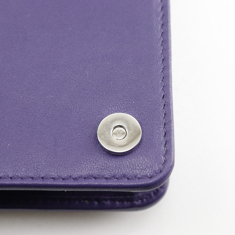 PRADA Shoulder Bag 1DH044 leather purple 2-way clutch Chain wallet Women Used Authentic