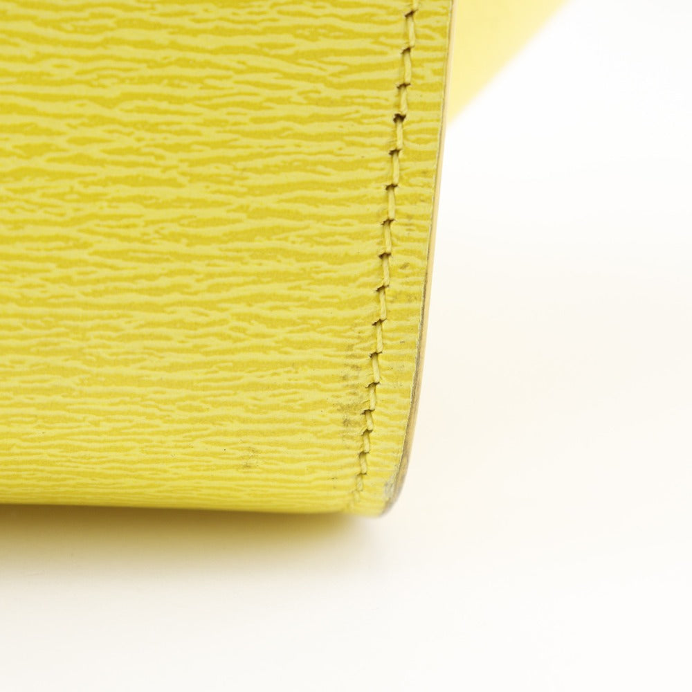 CELINE Handbag 174683 Calfskin yellow Trapeze Small Women Used Authentic