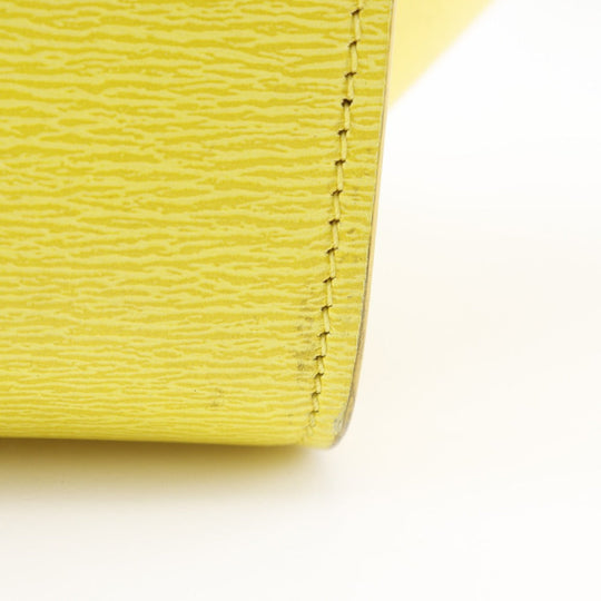 CELINE Handbag 174683 Calfskin yellow Trapeze Small Women Used Authentic