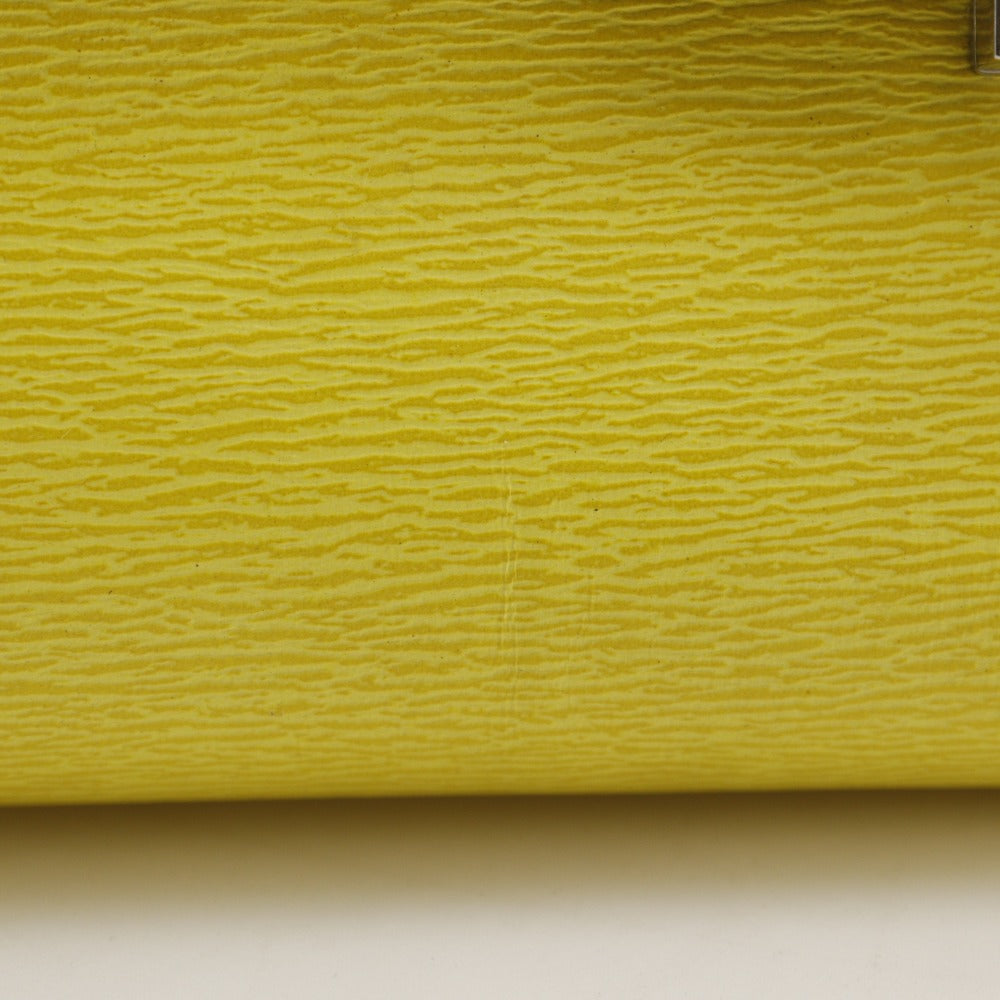 CELINE Handbag 174683 Calfskin yellow Trapeze Small Women Used Authentic