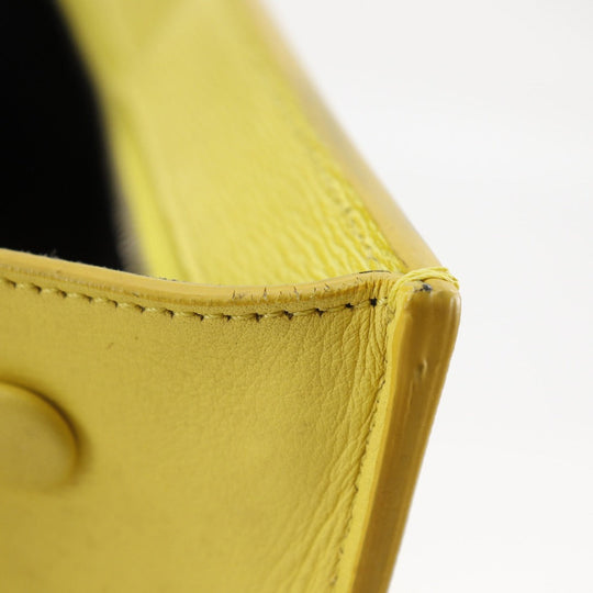 CELINE Handbag 174683 Calfskin yellow Trapeze Small Women Used Authentic