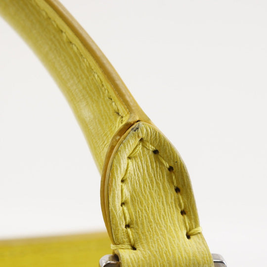 CELINE Handbag 174683 Calfskin yellow Trapeze Small Women Used Authentic