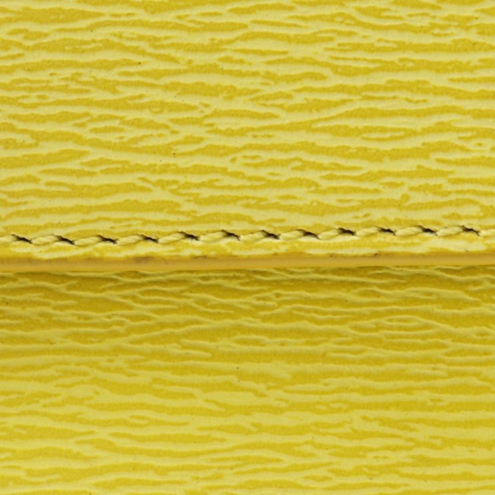 CELINE Handbag 174683 Calfskin yellow Trapeze Small Women Used Authentic